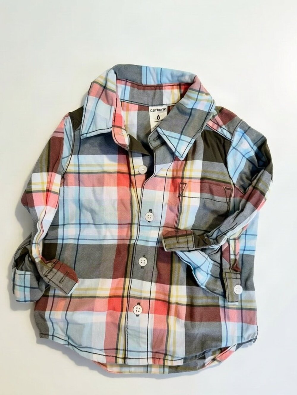 Carter's Baby Plaid Button Down Shirt 6M